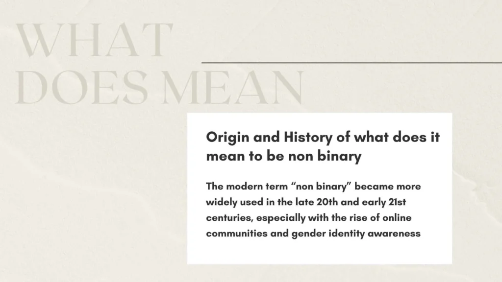 what does it mean to be non binary