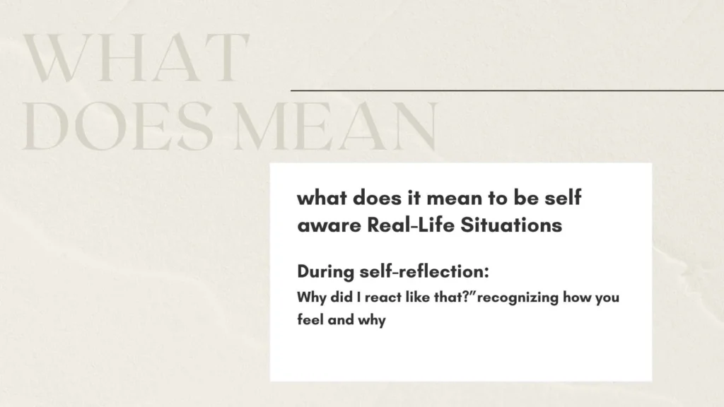 what does it mean to be self aware