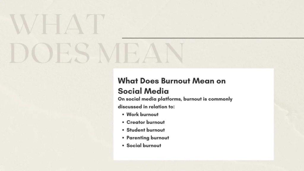 What Does Burnout Mean on Social Media