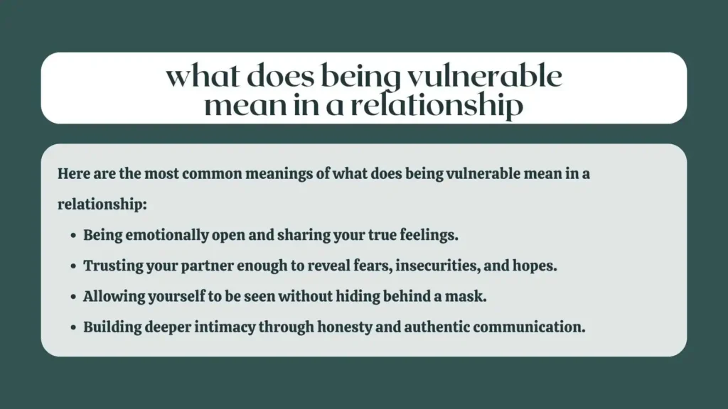 what does being vulnerable mean in a relationship