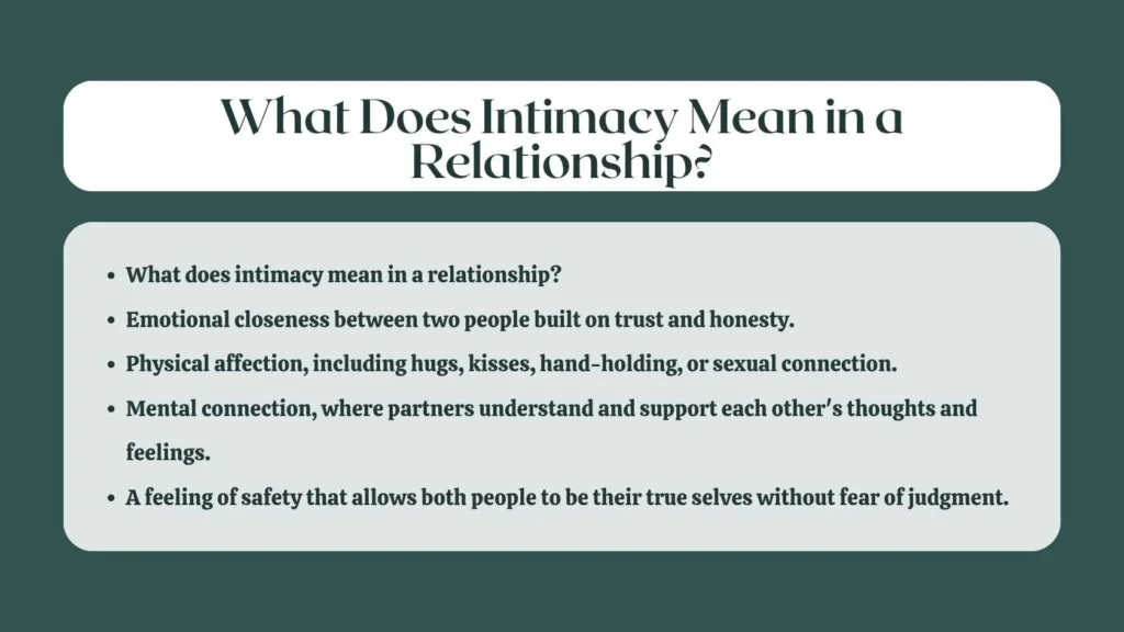 What Does Intimacy Mean in a Relationship?