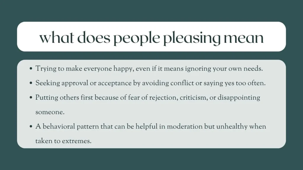 what does people pleasing mean