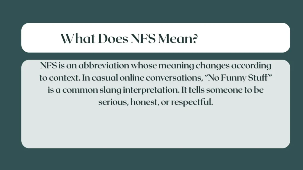 What Does NFS Mean?