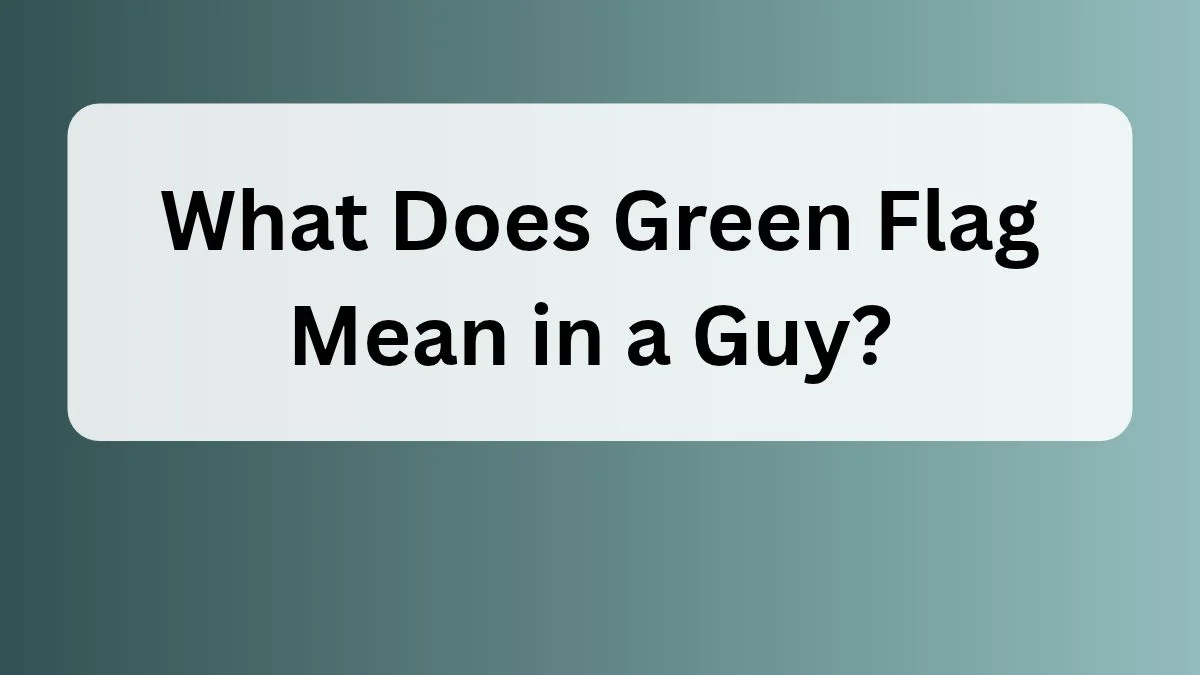 What Does Green Flag Mean in a Guy?