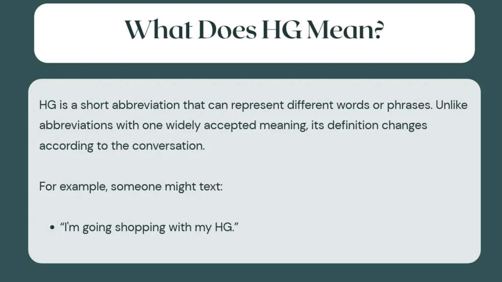 What Does HG Mean?