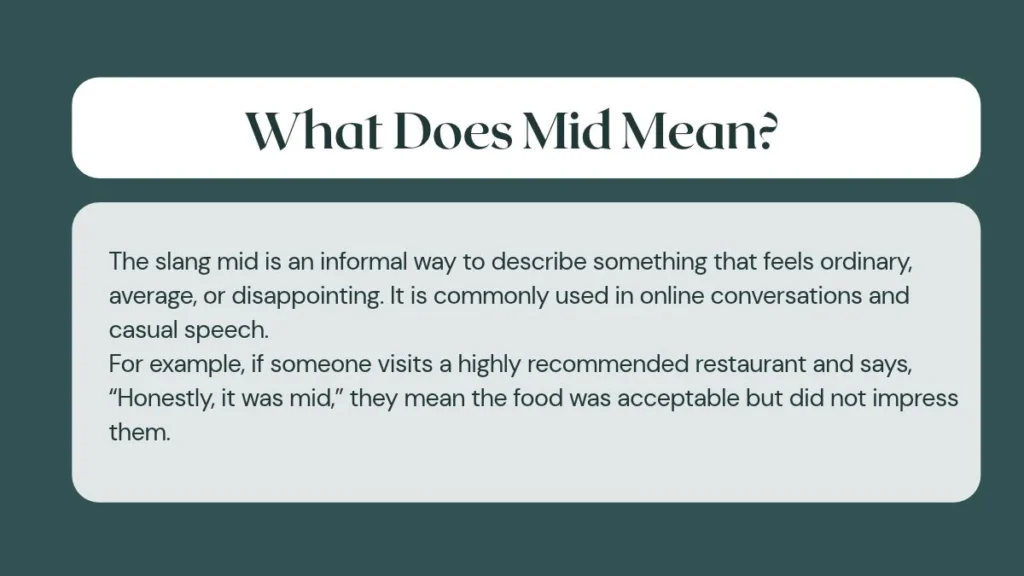 What Does Mid Mean?