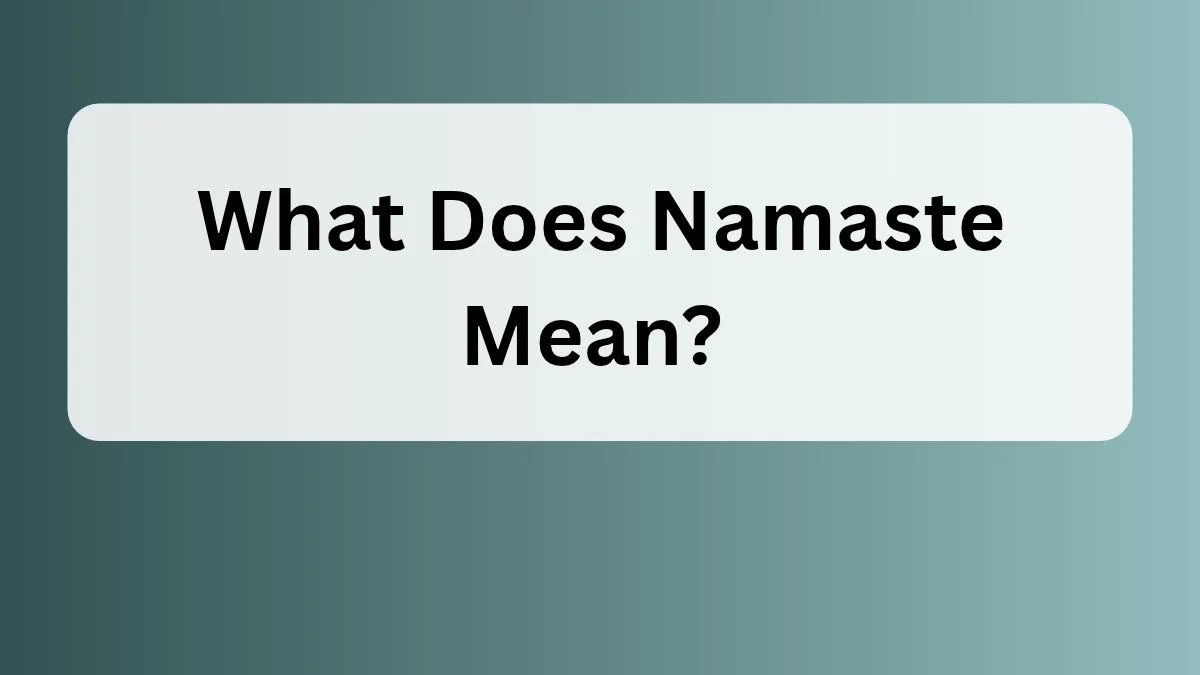 What Does Namaste Mean?