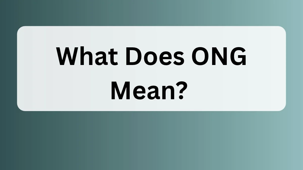 What Does ONG Mean?