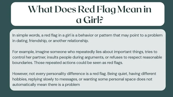 What Does Red Flag Mean in a Girl?