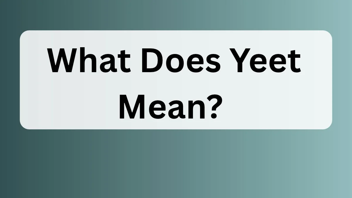 What Does Yeet Mean?