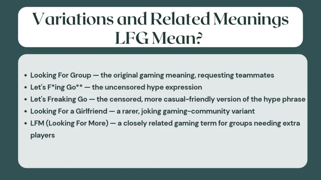 Variations and Related Meanings