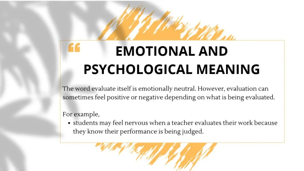Emotional and Psychological Meaning