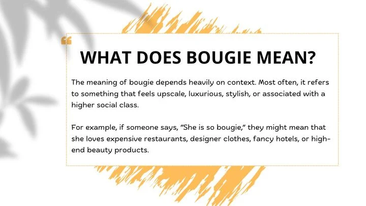 What Does Bougie Mean?