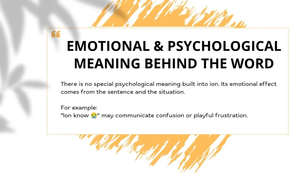 Emotional & Psychological Meaning Behind the Word