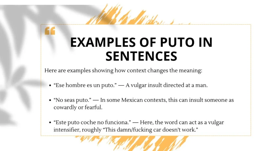 Examples of Puto in Sentences