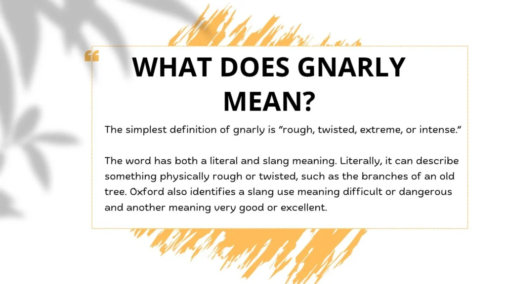 What Does Gnarly Mean?