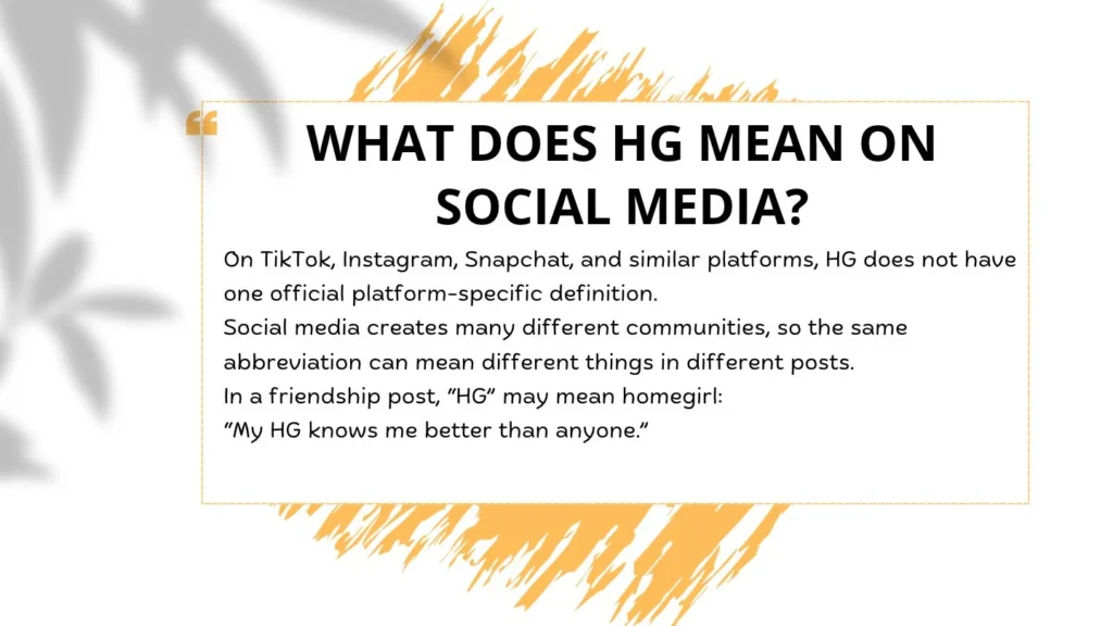 What Does HG Mean on Social Media?