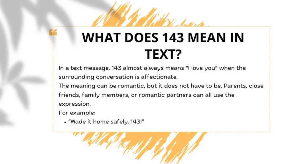 What Does 143 Mean in Text?