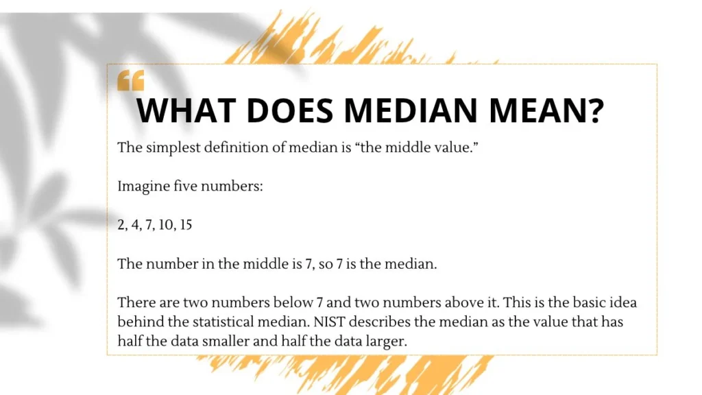 What Does Median Mean?