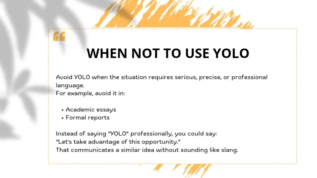 When NOT to Use YOLO