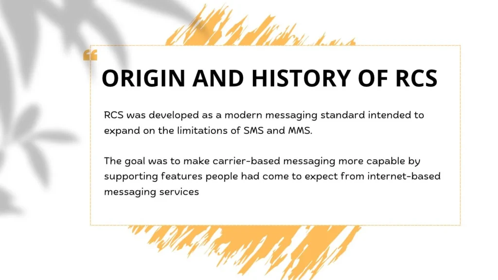 Origin and History of RCS