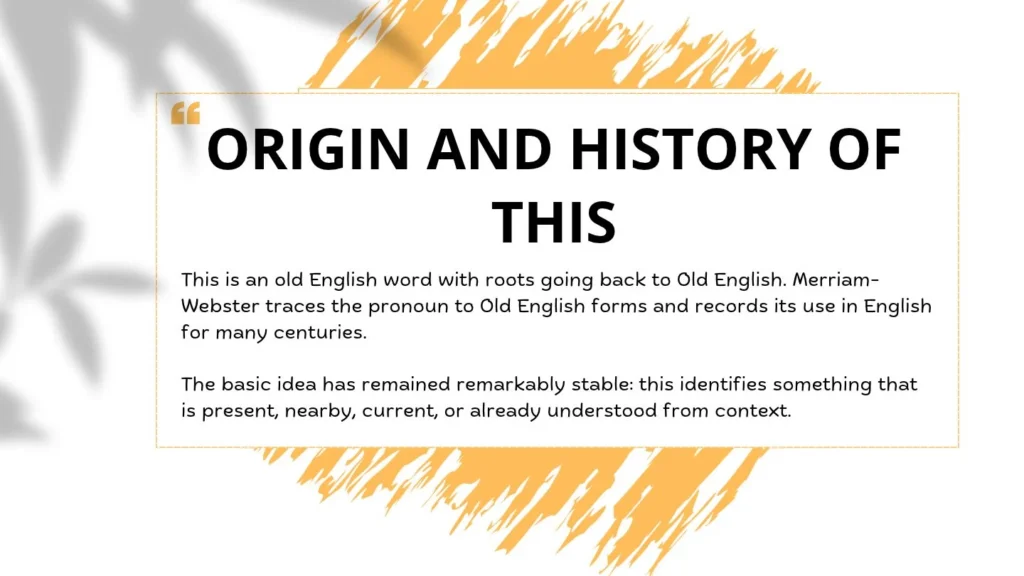 Origin and History of the Word